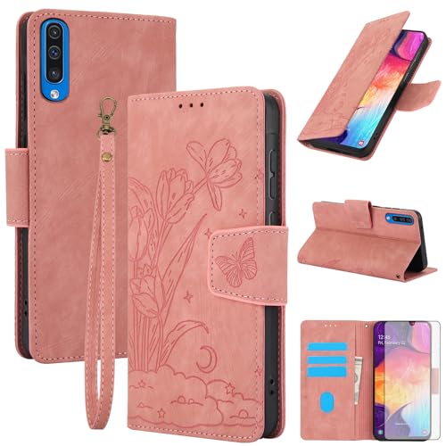 Protection Écran Verre Trempé et Coque Samsung A50 A50S A30S Anti-Choc à Rabat