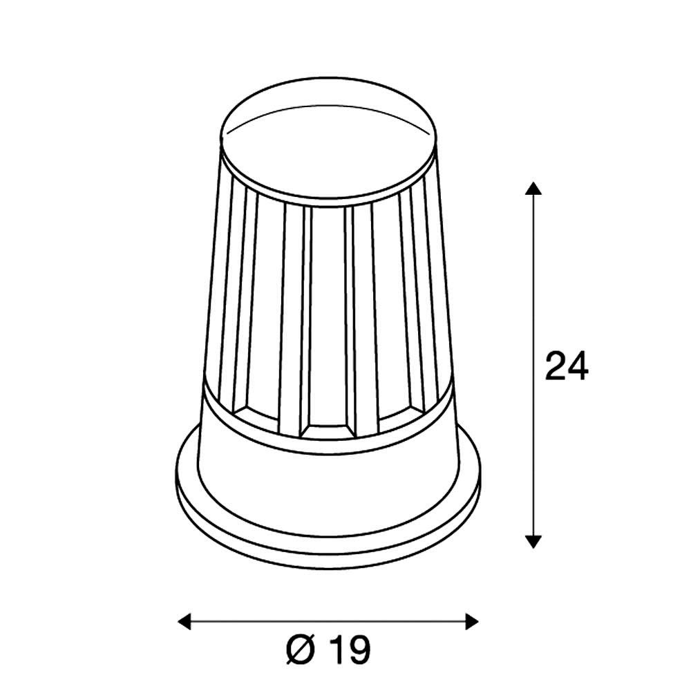 Lampa stojąca CONE SLV/oświetlenie zewnętrzne ścieżek, ścian, wejść, zewnętrzna lampa ogrodowa LED / E27, IP54, 100 W, kolor antracyt