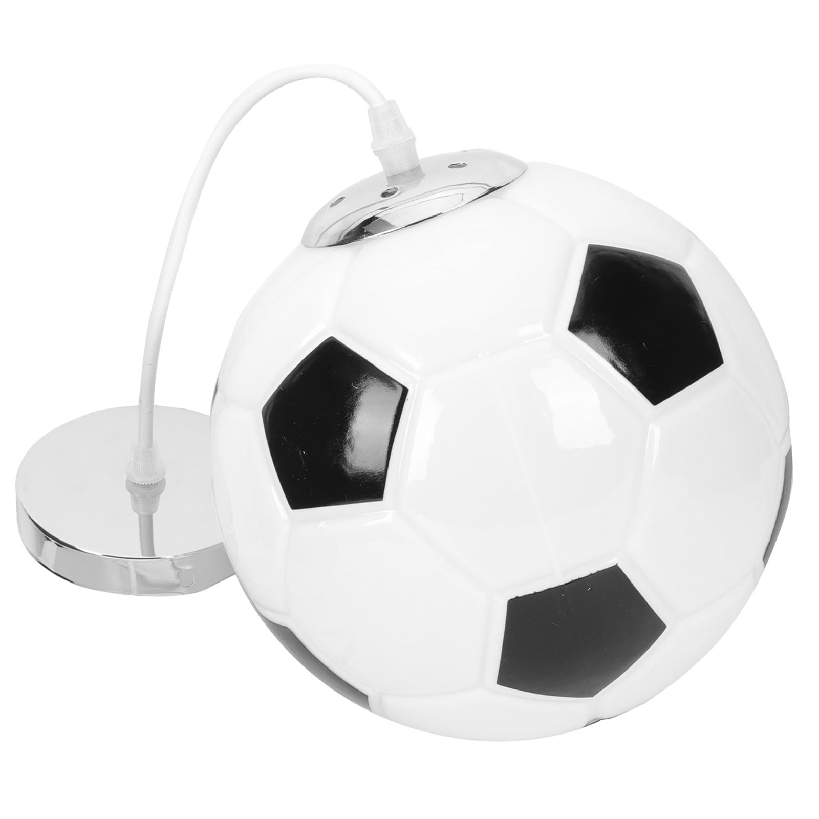 Lustre en verre blanc football pour reussir la decoration lumineuse de chambre