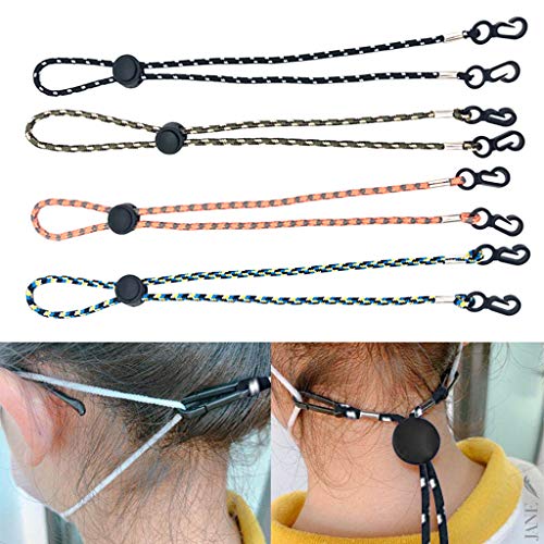Preisvergleich Produktbild 4 Stück Maskenkette, längenverstellbar Maskenkette, Maskenband, Maskenhalterung, Lanyard, Halterung für Maske, Halsband für Maske,Brillenband Brillenbänder Brillenkordel Brillenkette (4 PCS)