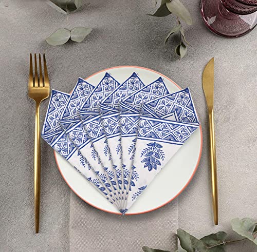 Image of BLOCKS OF INDIA Hand Block Print Cotton Table Napkin (Color 3)