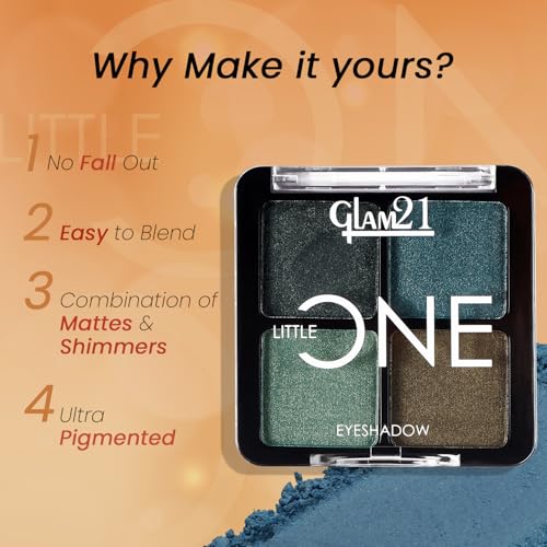 Image of Glam21 Little One 4-in-1 Eyeshadow Palette- No promise & Color Match BB Foundation SPF15-Medium Beige-46gm|Pigmented, Long-Lasting Eyeshadows|Non-Cakey BB Cream, Blemish-Free Glow |Combo Pack Of 2