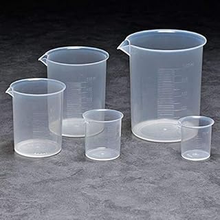 Plastic Beaker Set, 5 to 50Ml, 30 to 50Ml, 25To 1000Ml, Low Fitm, 10 to 100Ml, 50 to 500Ml, 1 Ea,210415497