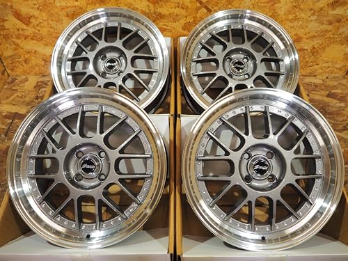 Amazon.co.jp: ホイール 4本セット 17インチ 7.0J +38 4H100 ガン