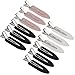 upain 12 Piezas Pinzas para el Pelo sin Doblar Clips, Herramienta de Clips de Peinado para Maquillaje Mujeres Niñas (Negro Blanco Rosa)