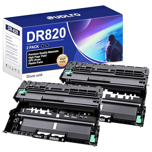 SUDLTO DR820 Drum Unit DR820 Replacement for Drum DR820 DR-820 to Compatible with HL-L6200DW MFC-L5850DW HLL6200DW MFC-L5900DW MFC-L5700DW HL-L5200DW MFC-L6800DW (2 Black, Not Toner)