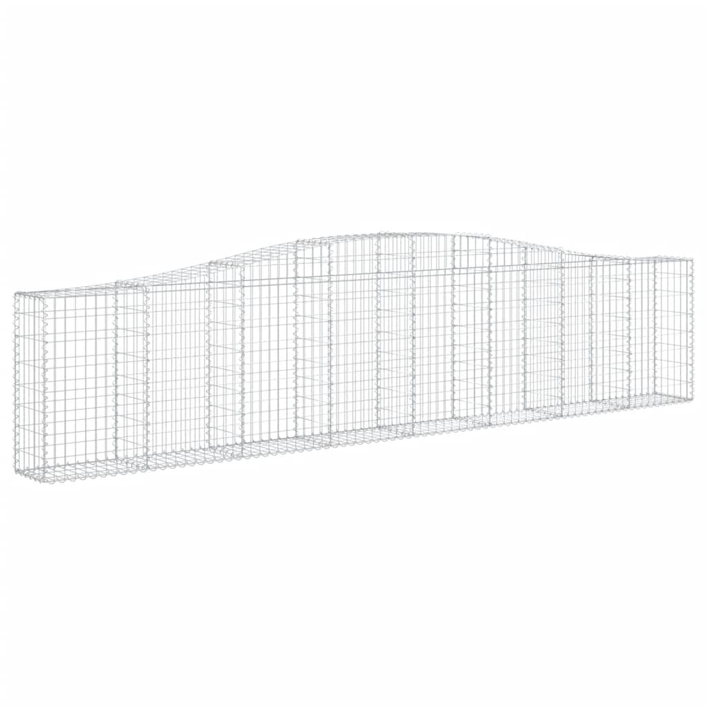 Gaviones con arco alto, 15 unidades, 400 x 30 x 80/100 cm