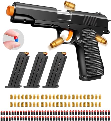 Shell Ejecting Toy Pistol with Magazines