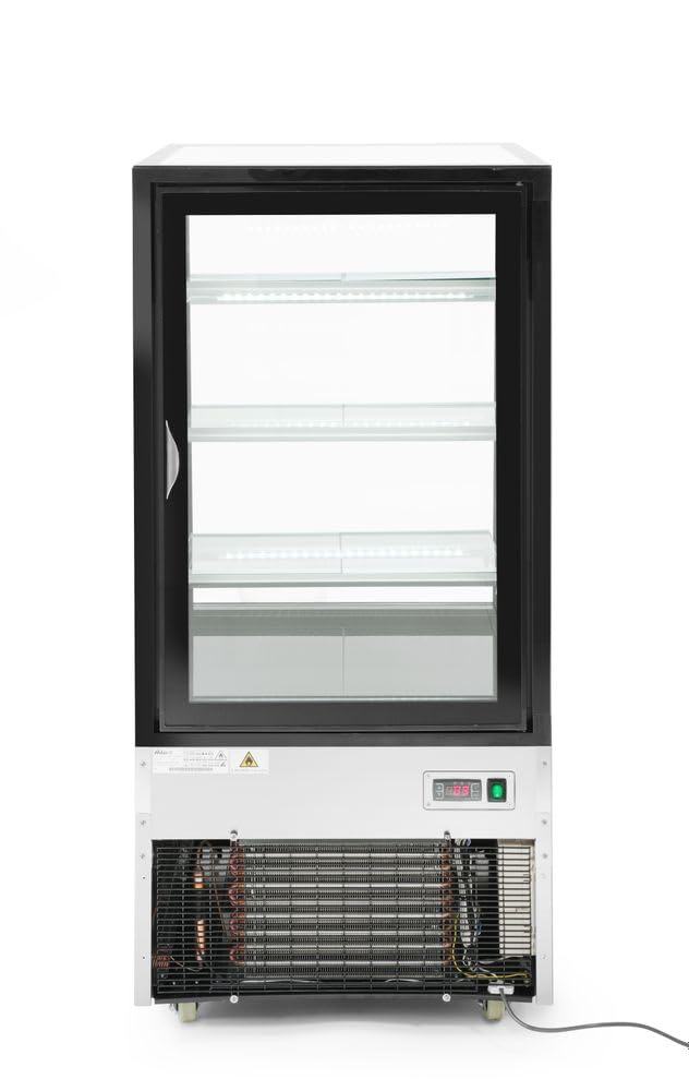 HENDI Vitrinas expositoras refrigeradas con 3 baldas inclinadas - 300 L - 230V / 480W - 650x805x(H)1445 mm