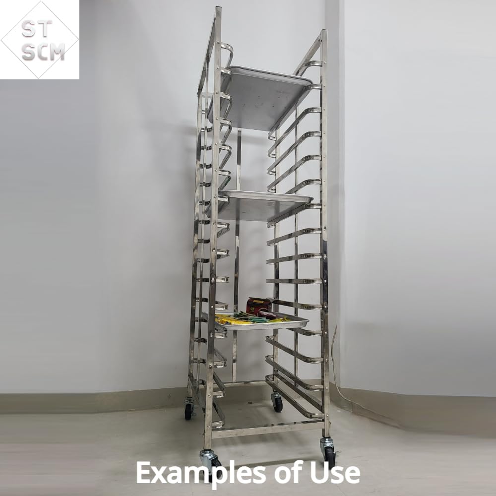 Bakers Rack for European Baking Trays, 15-Pan Solution Sized for Tecnoeka EKA Ovens and Hospitality Use