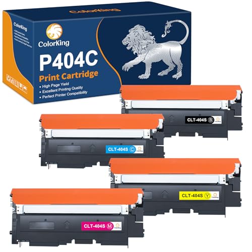 ColorKing CLT-P404C Multipack P404C Toner für Samsung C480W Xpress SL C480FW C480 C430W C48X C430 C480FN C432 C433 C483 CLT-K404S CLT-Y404S CLT-C404S CLT-M404S (Schwarz Cyan Gelb Magenta)