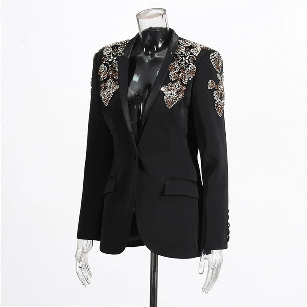 GUOYUXIAO Giacca Donna Formale Slim Fit, Giacca Professionale da Ufficio per Un Lavoro Elegante