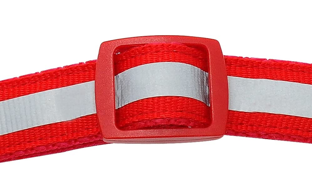 Image of 10MM Reflective Nylon Collar and Leash with Quick Release and Breathable Collar Set Ideal for Puppies /Dogs and Cats (Multicolor, Pack of 1 Piece)