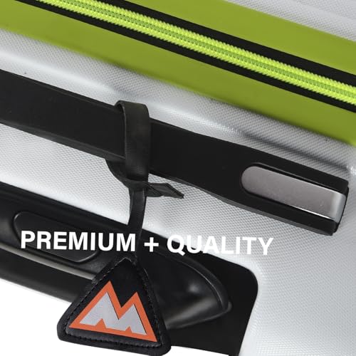 Image of Move-Meant VOYAGEWARE Small Cabin & Medium Check-in Suitcase | 55 Cm & 66 Cm | 360 Degree 8 Wheels Number Lock Polycarbonate Off White Trolley Bag | Luggage for Travel - Pack of 2