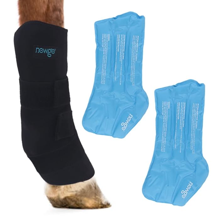 Buy NEWGO Ice Boot for Horse Ice Pack Cooling Leg Wraps for Horse Injuries, Full Leg Ice Boot