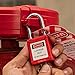 BOZZYS Lockout Tagout Locks 6 Pack｜OSHA Red Loto Locks Keyed Alike｜6 Same Keys/Set for Industrial Machinery & Electrical Panels｜Chrome Steel & Laser Coding