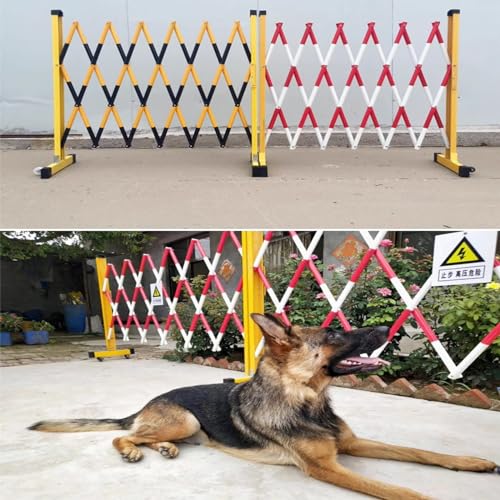 Barrière métallique pliable extensible et rétractable pour la sécurité des chantiers