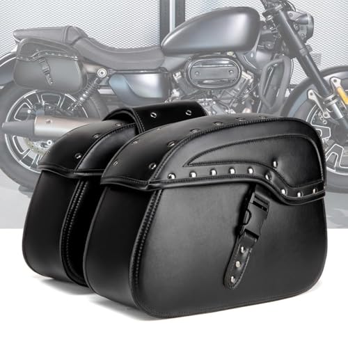 DAHJSD Alforjas Moto para Yamaha XSR 700 XSR700 Xsr 700 – Bolsa Moto Asiento Trasero Impermeable, Maletas Laterales Moto de Cuero PU, Mochila Moto Fácil de Instalar,B