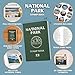 National Parks Stamp Book with Sticker Set: Passport-Sized National Park Book with Passport Stickers, Travel Planner, Map, and Parks Checklist Tracker