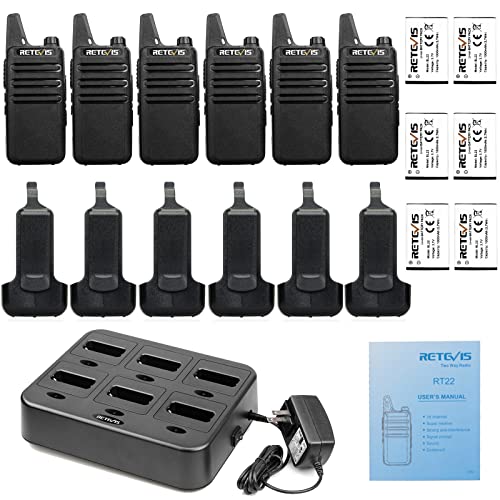 undefined Retevis RT22 Walkie Talkies Rechargeable Hands Free 2 Way Radios Two-Way Radio(6 Pack) with 6 Way Multi Gang Charger の商品画像 8