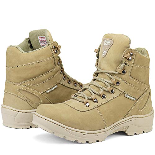 Bota Coturno Para Seguranças Policia Militar Cano Curto e Médio (39, AREIA-CANO-CURTO)