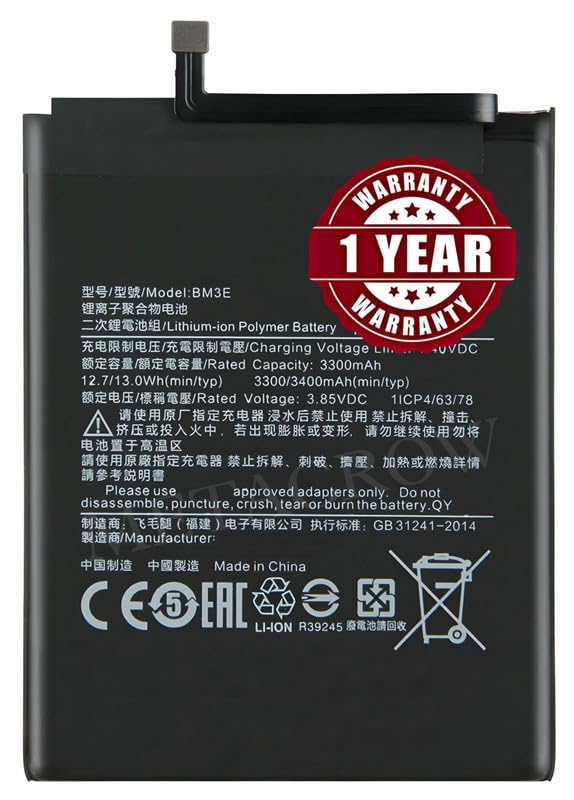 Image of Original BM3E Battery Compatible for Xiaomi Mi 8 - (3400mAh) - 1 Year Warranty JK1