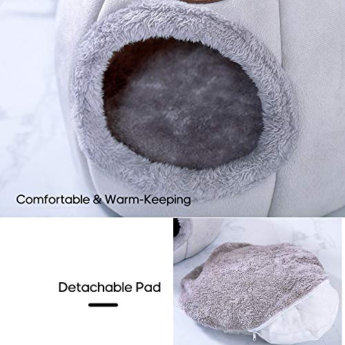 Baugger - Quente Gato Cama Inverno Macio E Confortável Ninho Para Animais de Estimação Interior Semi