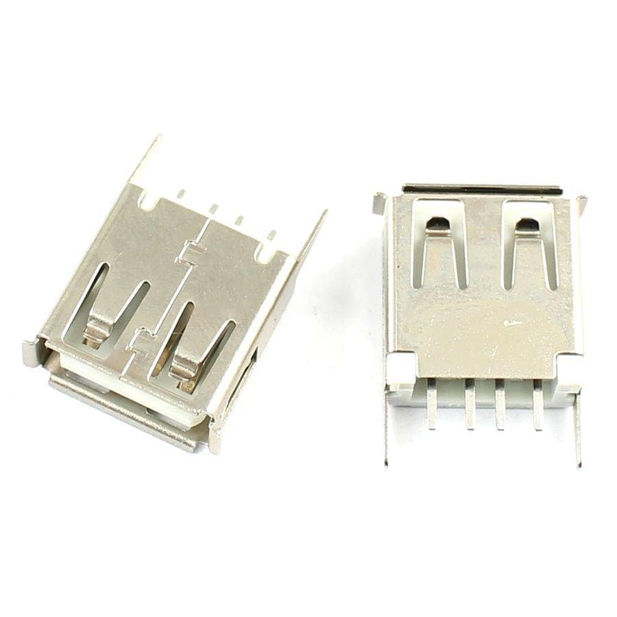 Generic 100 Pcs USB 4 Pin Female Type-A DIP Socket Connector 13.0