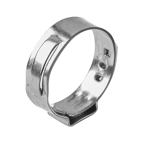 VIGRUE 100 abrazaderas de manguera de oreja única de 6 a 1.126in, 10 tamaños con pinza de oreja de acero inoxidable 304 abrazaderas de manguera sin