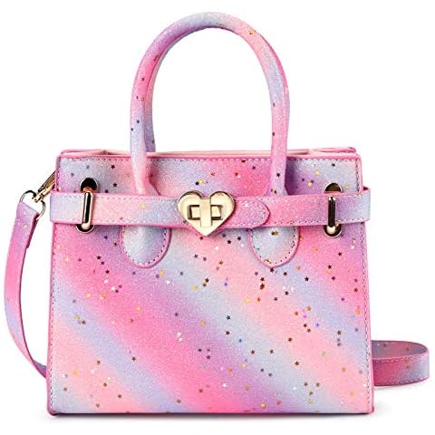 Mibasies Kids Purse for Little Girls Rainbow Toddler Crossbody Handbags Cover