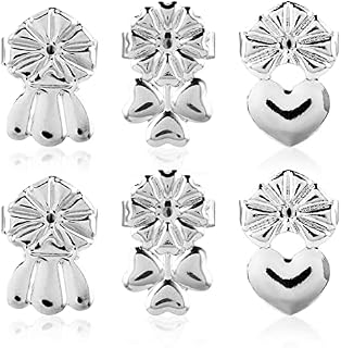 ASTER 3 Pairs Earring Lifters Earring Support Backs for Heavy Earrings Drooping, Earring Lifters Backs Repacements for Heavy Earrings with Storage Box