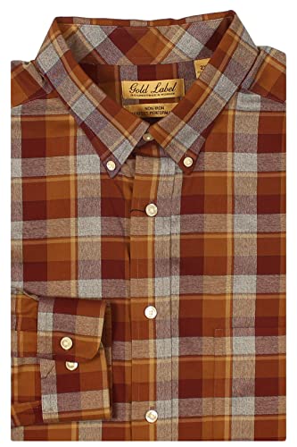 Gold Label Roundtree & Yorke Big and Tall Non-Iron Wrinkle-Resistant Men's Long Sleeve Shirt