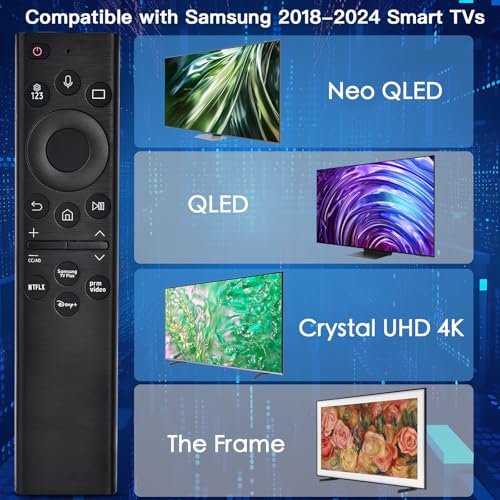 Image of Voice Remote for Samsung Smart TV,Replacement Control Compatible with BN59-01388A,for All 2019 to 2025 Samsung Crystal /UHD /QLED /Frame /NEO QLED / 4K 8K Smart TVs,2 Year Warranty