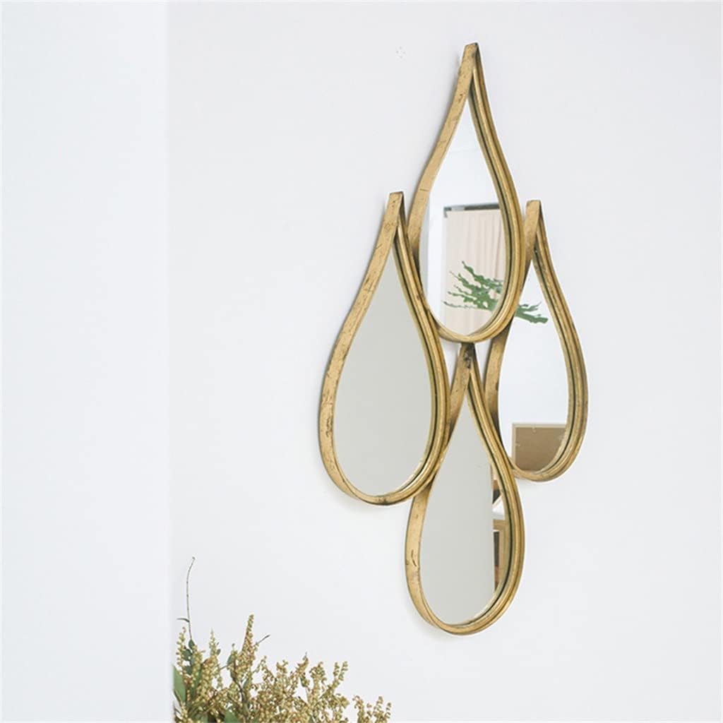 Makeup with Frame Toilet Wall Hanging Bathroom Mirrors Nordic Decoration Bedroom Water Drop