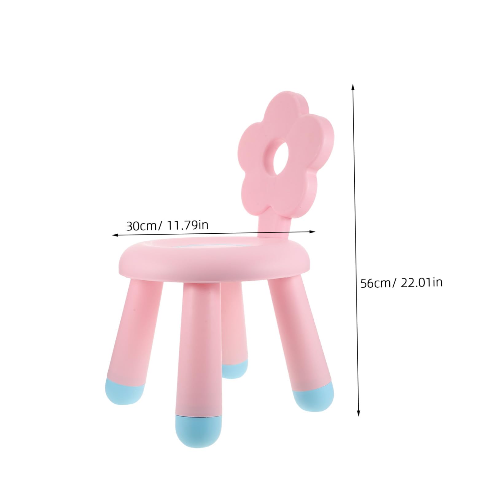 Zerodeko Sgabello per Plastica Rinforzata Piccolo e Portatile Antiscivolo e Multifunzionale per Bagno Cucina e Cameretta Rosa