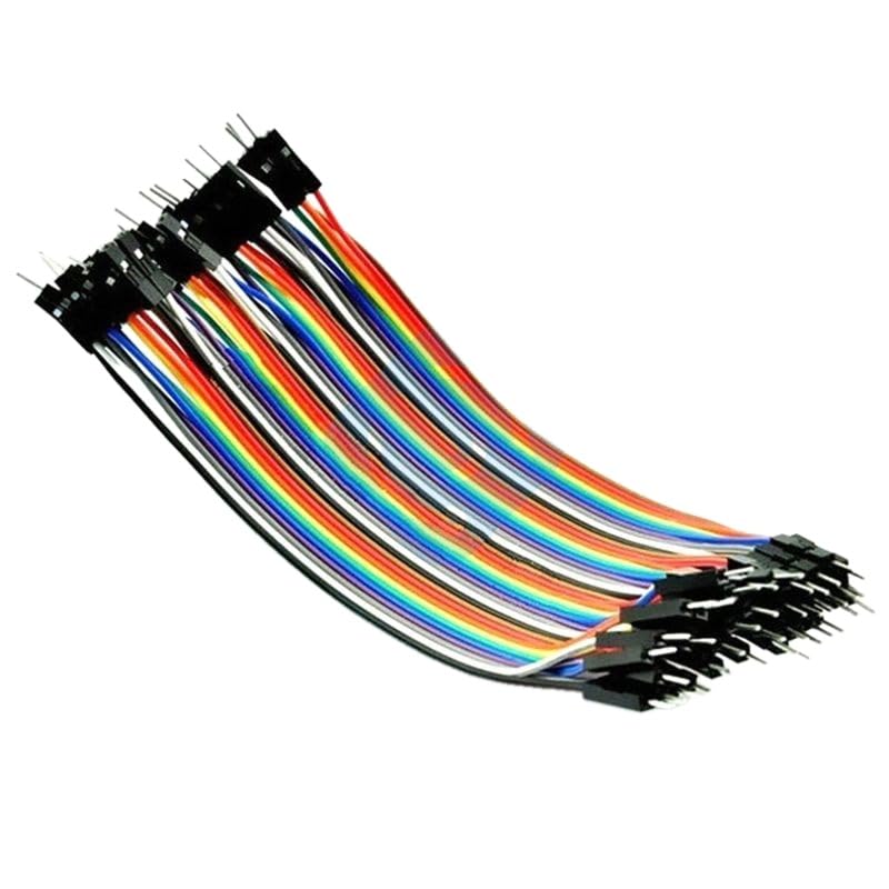2 x 40PCS 10CM 2.54MM Row Male to Male Cable Breadboard Jumper Wire for arduino