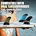 Final Game Master Full Carbon Fin Sets - High Performance Surfboard Fins - Twin Tab Sizes - Ideal for Longboard and Shortboard Surfing-Small