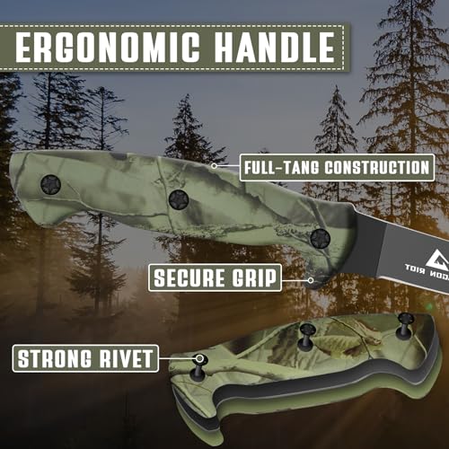 DRAGON RIOT Filetiermesser Fisch 16.5CM, Edelstahl Fischmesser mit Anti-Rutsch-Griff, Scharfes Küchenmesser, Full Tang Kochmesser profi Messer, Outdoor-Messer für Fisch und Fleisch 4