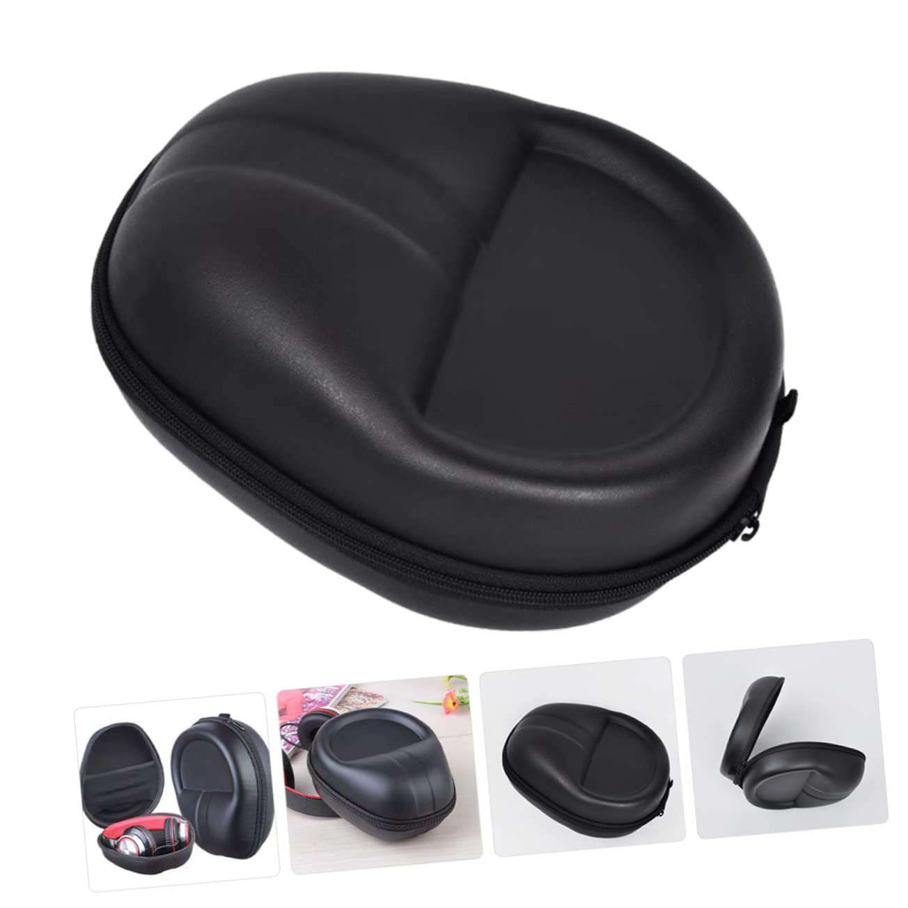 Angoily 3 Piezas Bolsa De Auriculares Bolsa Organizadora De Viaje Estuche De Transporte Bolsa Organizadora De Cables Bolsa De Transporte para Auriculares Viajar Eva sobre La Oreja Piedra