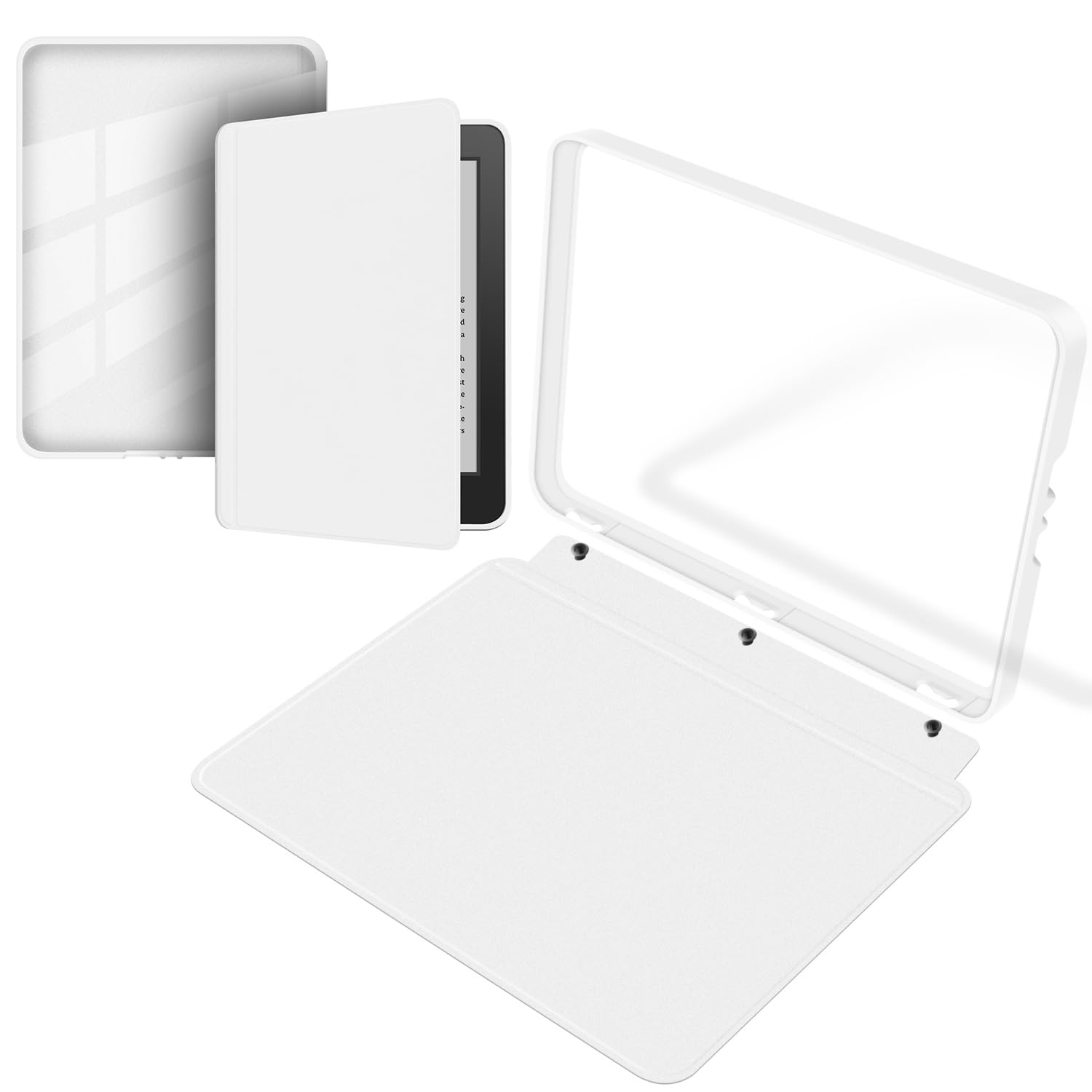 Funda protectora desmontable para Kindle Paperwhite de 6.8 pulgadas (11ª generación-versión 2021), carcasa trasera transparente ultra transparente, función de encendido y apagado automático, color — view 16