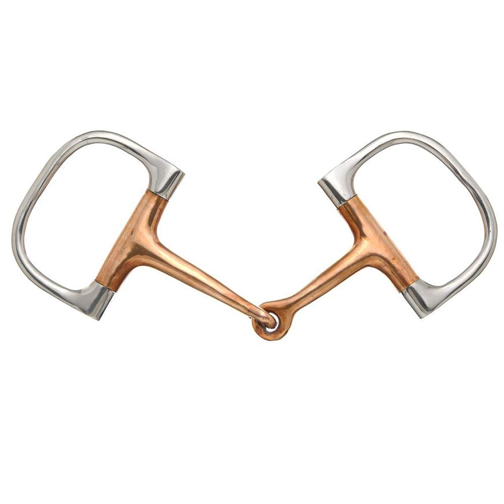 Tough 1 Copper Mouth Dee Ring Snaffle Bit