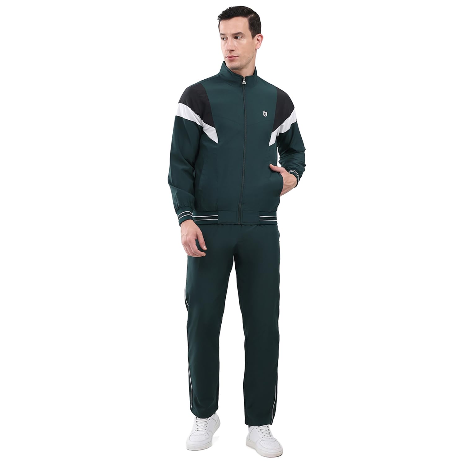 Men's Regular Fit Tracksuit | Winter Wear | Mock Neck Full Sleeves Solid Design | Stylish Fashionable Warm Outfit | Sport-Suit For Men's (Pack Of 1)-image-25