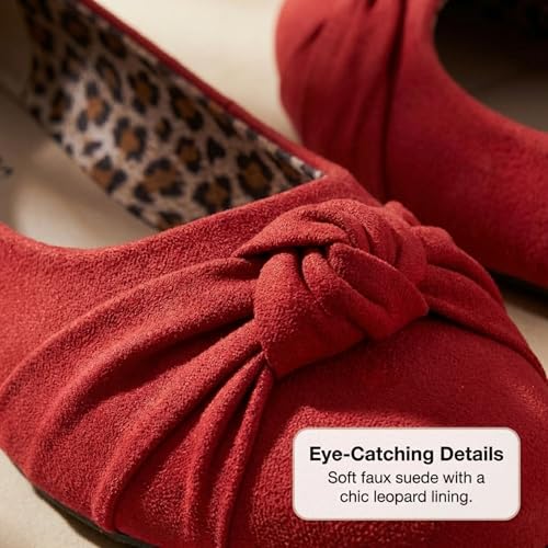 Image of Women's Flats with Knot Front Cute Ballet Flats for Women Casual or Dressy Shoes for Women Comfortable Flats Womens Shoes