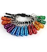 Katerk Portable Bit holder Keychain, 17 pcs 1/4 inch Hex Shank Screwdriver Bits Retainer W/Black ...