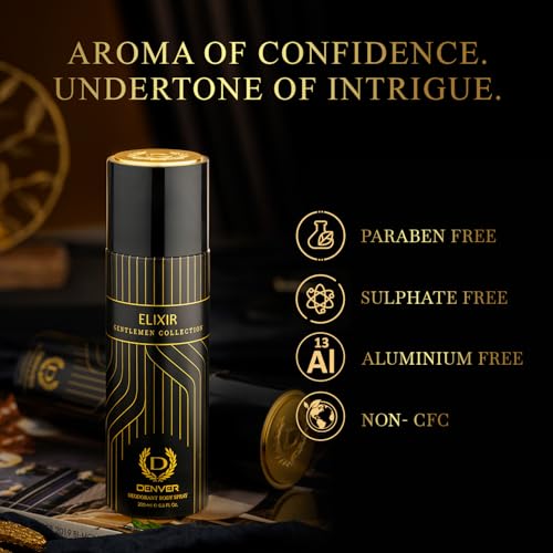 Image of Denver Gentlemen Collection Elixir Deodorant - 200 ML Each, Pack of 2