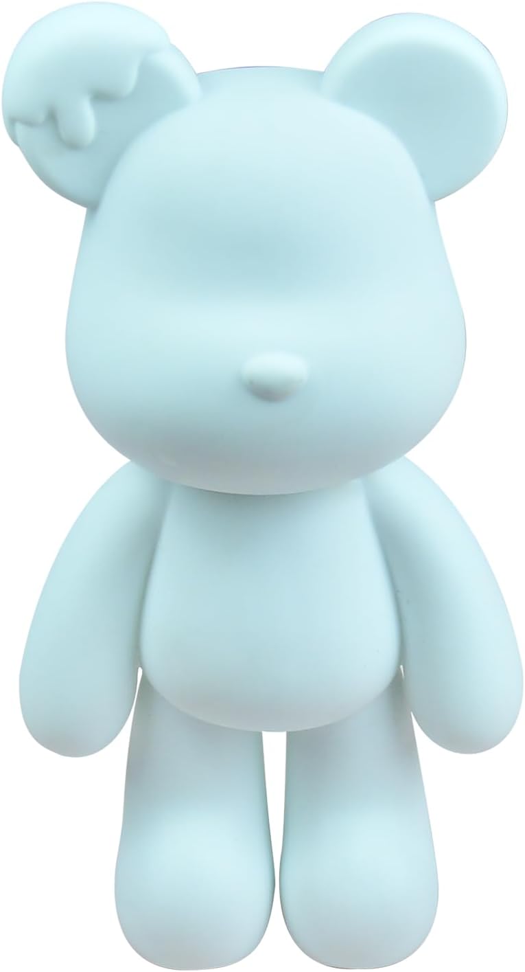 Fluid Bear Painting Figure, DIY Bear Figure for Home Decoration (10 Inch, Blank Mold)