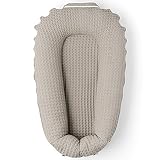 Organic Grand Cover for Docks • 100% Cotton Premium Quality Oeko-TEX Standard • Pure Breathable Replacement Soft Cover with Embroidery • Grand Toddler Size • Cover Only • (Brown Waffle)