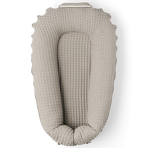 Organic Grand Cover for Docks • 100% Cotton Premium Quality Oeko-TEX Standard • Pure Breathable Replacement Soft Cover with Embroidery • Grand Toddler Size • Cover Only • (Brown Waffle)