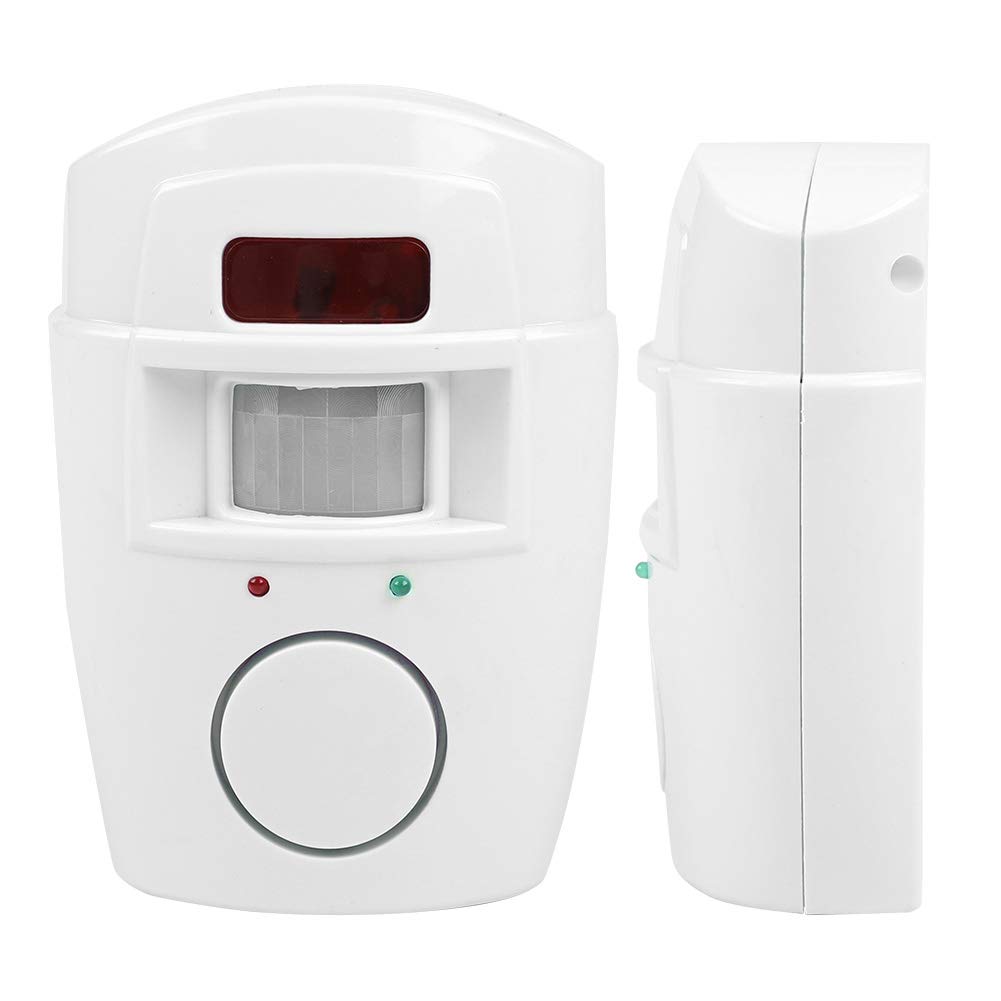 Alarma con sensor de movimiento, sensor de movimiento PIR, sistema de alarma de seguridad para garaje doméstico, alarma de movimiento infrarrojo de 105 dB con control remoto