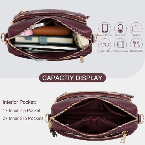 Image of Vegan Leather Crossbody Bags for Women Anti theft Purses and Handbag